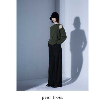 peur韩版宽松慵懒毛针织衫