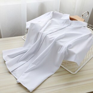 工作服职业工装 微胖大码 衬衣加肥短袖 女200斤正装 宽松胖MM白衬衫