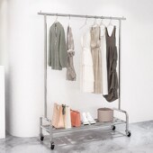 服装 店展示架挂衣架网红不锈钢落地架男女衣架卧室家用龙门架带轮