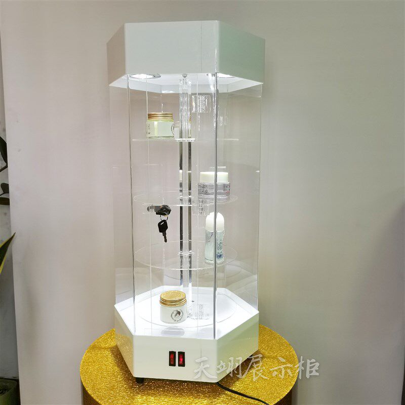 精品饰品展示柜亚克力化妆品珠宝首饰展柜口腔牙科旋转展示柜展台