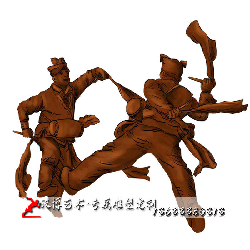 玻璃钢仿铜人物雕塑铸铜商业步行街民俗吃面场景雕塑铜雕民俗民风