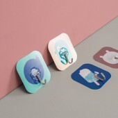 创意可爱粘贴挂钩粘胶壁挂厨房墙壁无痕粘钩门后强力卫生间免打孔