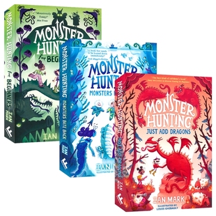 Monster Hunting 怪物狩猎3册 奇幻冒险故事 幽默爆笑 章节小说 青少年英语课外读物 英文原版进口儿童图书