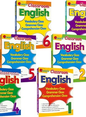Casco Classroom English Vocab Grammar Compre Cloze Collection 小学课堂英语 6册套装 词汇 语法 阅读理解 英文原版