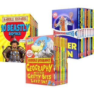 Scholastic Murderous Maths Horrible Histories Geography 学乐可怕的数学历史地理 漫画章节书 儿童英语读物 英文原版进口图书