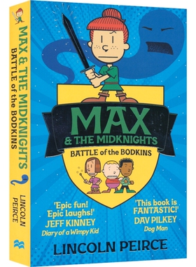 Max and the Midknights Battle Of The Bodkins 麦克斯与米德骑士 博德金斯之战 大奈特作者新作 魔法冒险漫画 英文原版进口图书