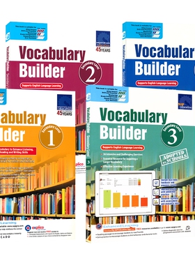 SAP 初中英语词汇专项练习册 Vocabulary Builder Secondary Level 1-4 初一至初三 词汇强化训练教辅 阶段性测试 新加坡英文原版
