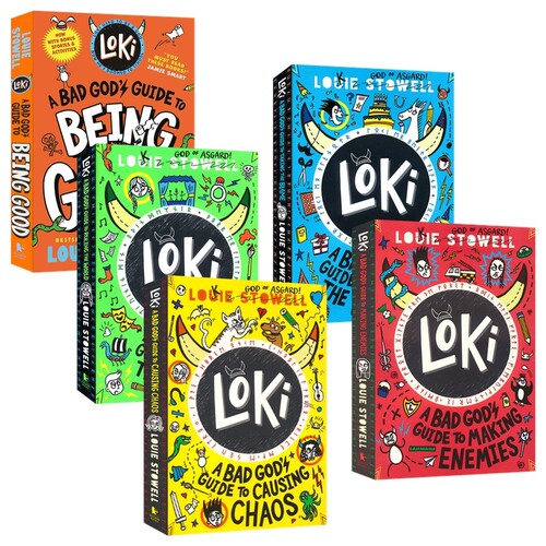 Loki 洛基日记系列1-5册 英文原版 爆笑日记体章节小说 涂鸦插画故事书 坏神搞事指南 树敌指南 9-12岁课外阅读书 北欧神话元素