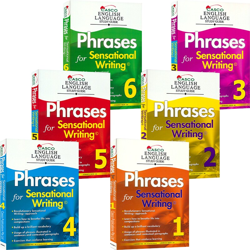 Casco Phrases for Sensational Writing 1-6 新加坡创意英语写作 五感写作法 好词好句小学英文写作提高短语积累英文原版进口图书