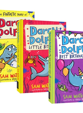 Darcy Dolphin 达西海豚3册 海底冒险故事 趣味插图双关语 章节小说 小学英语课外读物 英文原版进口儿童图书