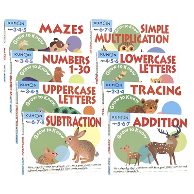 Kumon Grow to Know Ages 3 4 5 Numbers 1-30 Uppercase Letters Mazes 公文式教育 大写字母英语练习册 儿童英文原版教辅