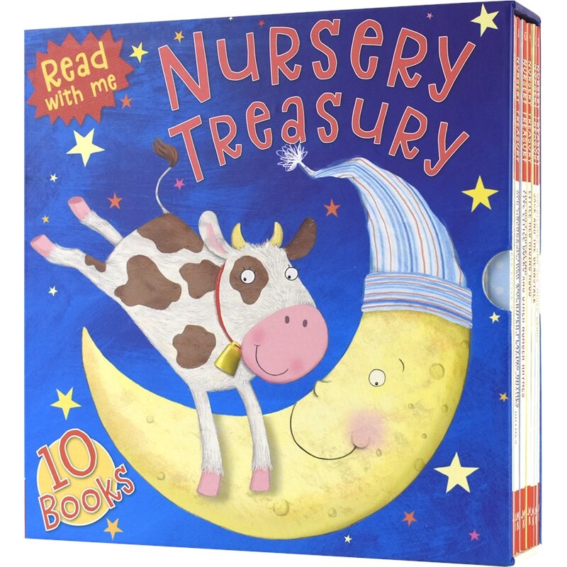 Miles Kelly Nursery Treasury 英国启蒙读物10册盒装 儿童童话绘本故事 68首经典儿歌 睡前读物 亲子共读 英文原版进口图书