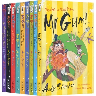 儿童桥梁章节小说 搞笑冒险 阅读培养 英文原版 阿甘外传9册 小学生英语课外读物 进口图书 Gum