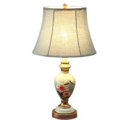 美式复古台灯卧室床头灯创意田园欧式客厅时尚温馨房间样板房灯具