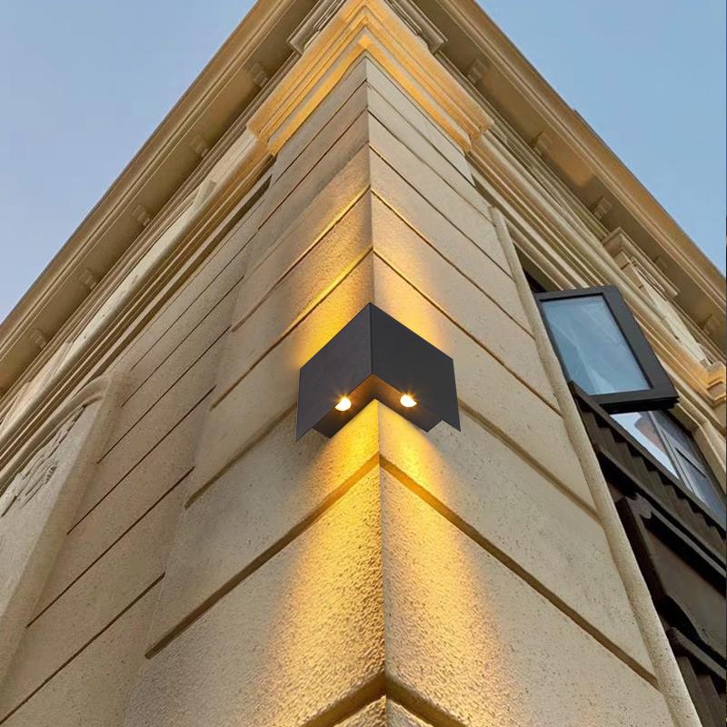 户外壁灯太阳能洗墙灯别墅庭院灯围墙壁灯阳台花园外墙灯拐角灯