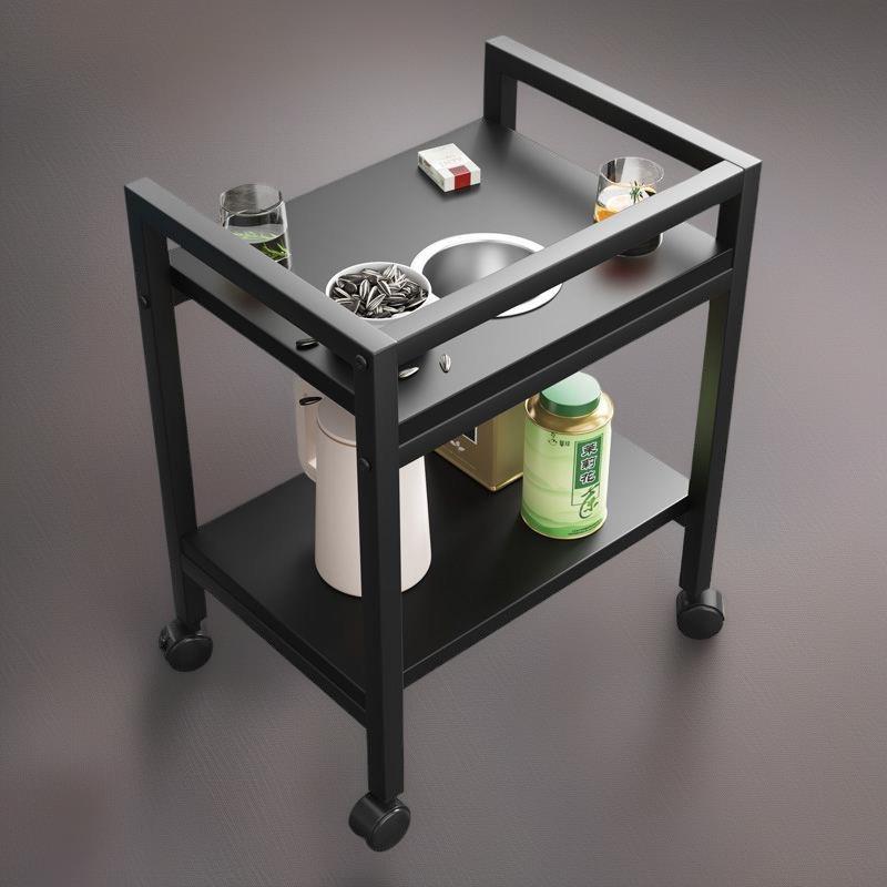 麻将馆小茶几茶杯架客厅麻将桌可移动卧室落地正方形棋牌室茶水架