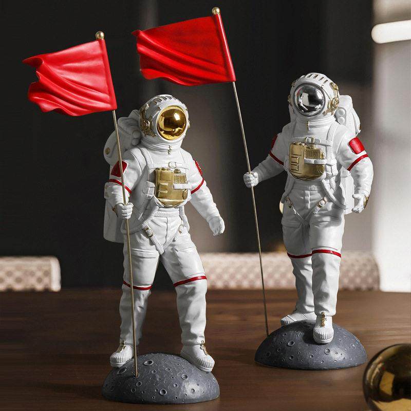 大红旗航空航天员航天员公司前台装饰客厅电视柜装饰航天员,家居饰品,装饰摆件,淘宝优惠券,粉丝福利购,淘宝优惠卷