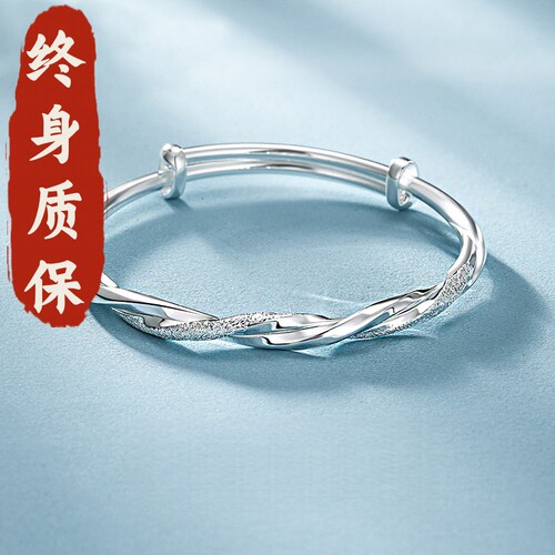 日常莫比乌斯环手镯推拉实心环送女友妈妈民族风礼物设计感手链