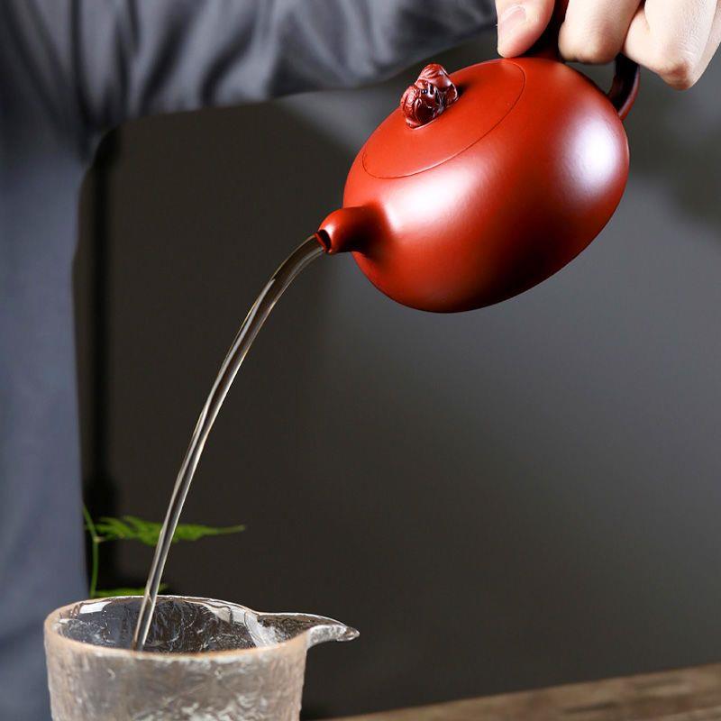 正宗宜兴紫砂壶纯手工泡茶壶家用功夫茶具套装朱泥大红袍茶壶