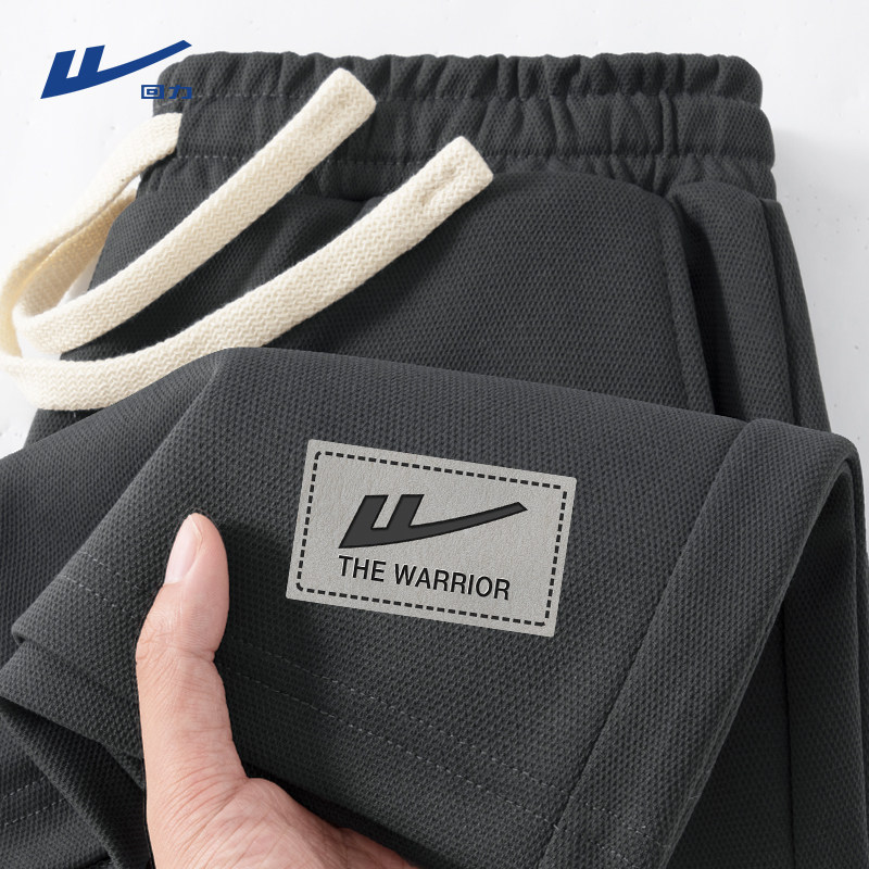 回力短裤男士2025新款创意logo美式简约直筒五分裤潮牌运动半裤男