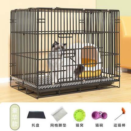 猫笼子家用室内带厕所不占地自由空间猫咪笼子两层猫屋猫别墅猫笼