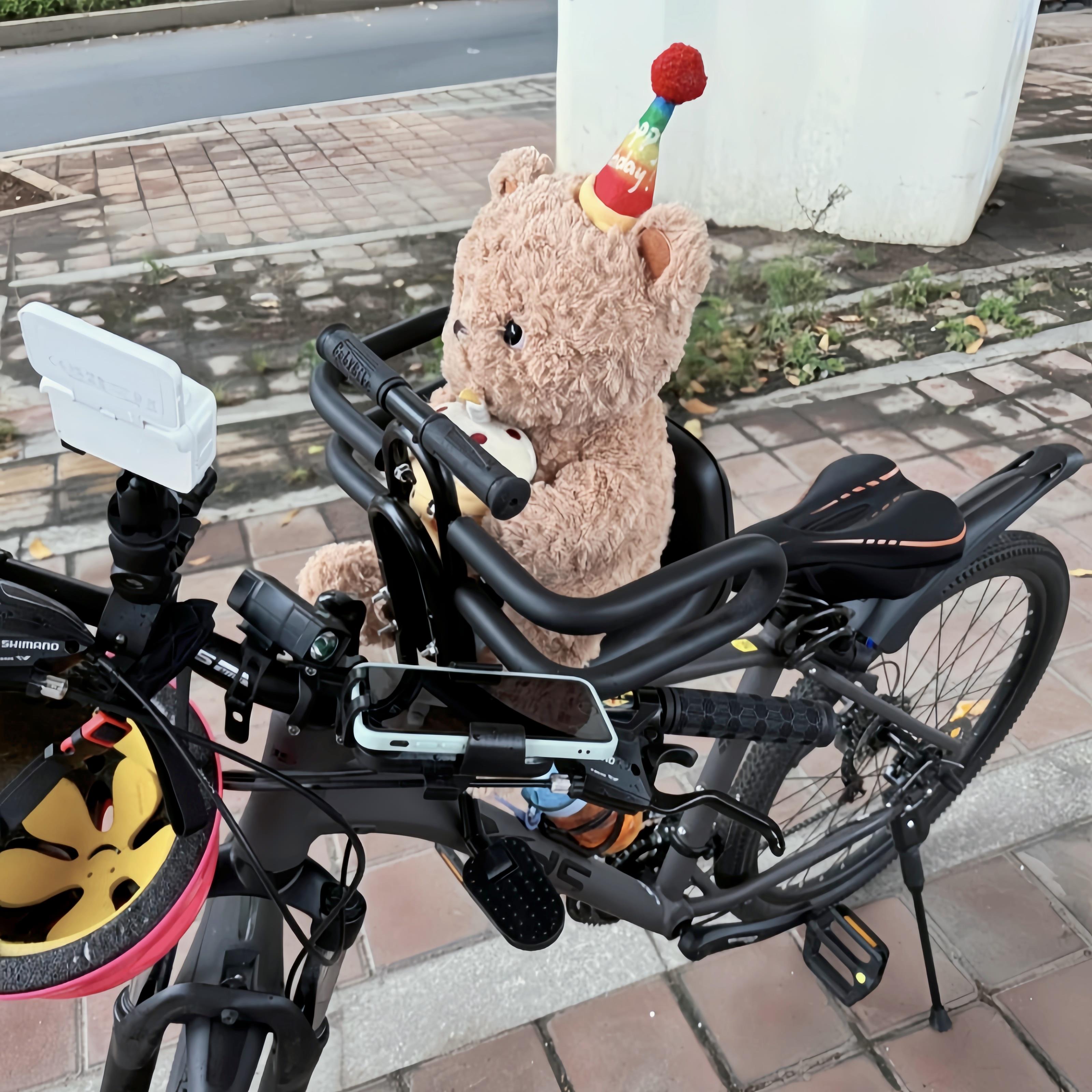 适用喜德盛自行车儿童座椅前置山地车宝宝小孩加厚坐椅安全坐凳子