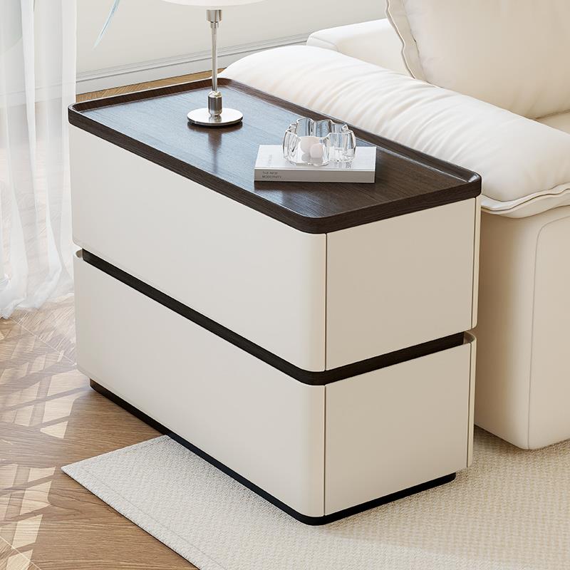 客厅沙发边柜边几简约现代可移动实木小型超窄侧边柜子轻奢高级感