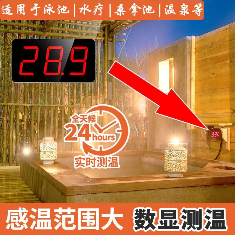 温湿度计传感器 室内家用大棚水温温度显示器 现货电子仿石温度计