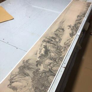 清 王翚 溪山行旅图 彷古山水长卷国画高清微喷覆制品学习临摹