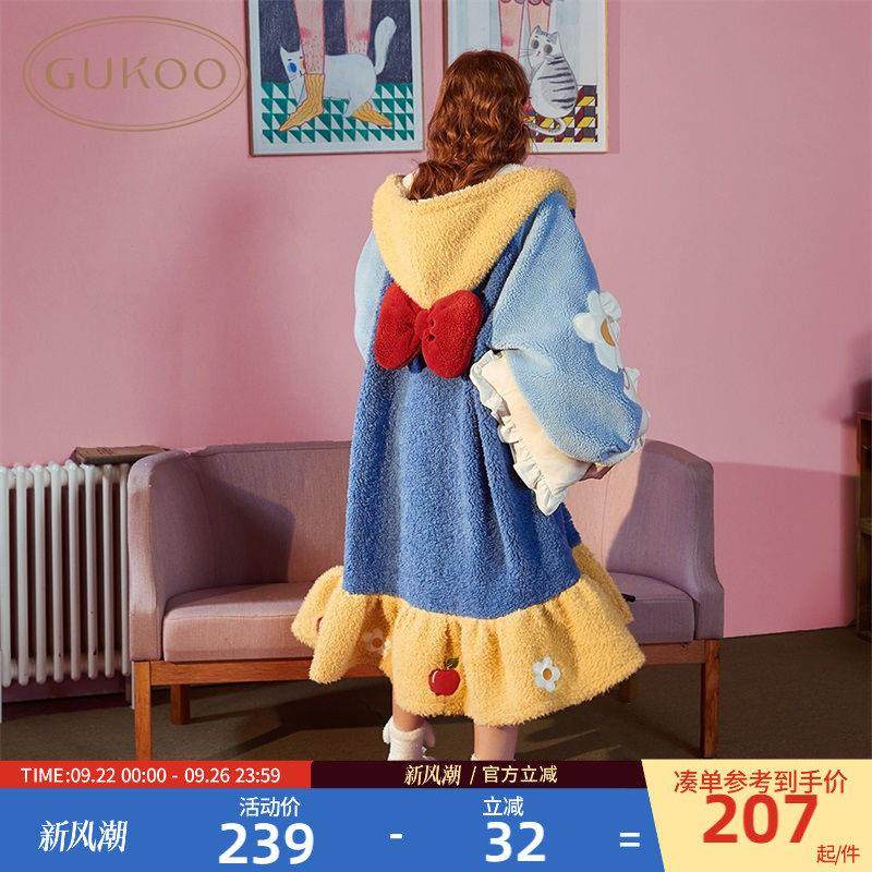 白雪公主睡衣女秋冬珊瑚绒睡衣女长款睡袍睡裙女冬季家居服睡衣D,女士内衣/男士内衣/家居服,睡袍/浴袍,淘宝优惠券,粉丝福利购,淘宝优惠卷