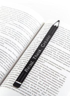 乌克兰Dmitriy高级感读书思考创造金属铅笔书签文创励志创意礼物