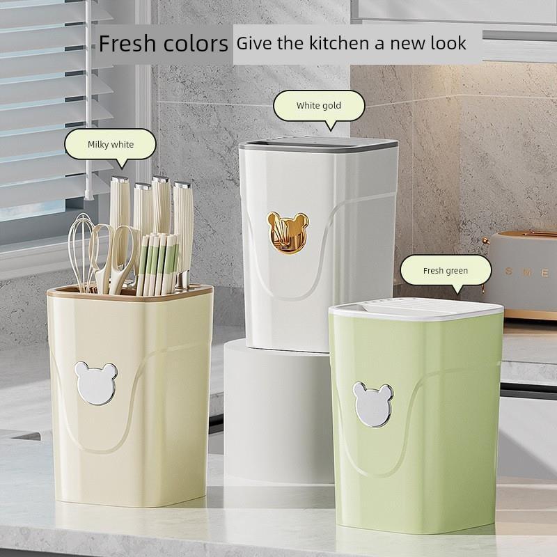 厨刀储物架大容量筷子桶多功能一体储物架家用简易储物刀架