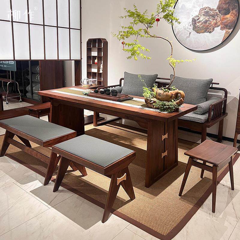 柳作茶桌实木新中式美学高端设计师家用客厅茶几茶台宋代简约现代