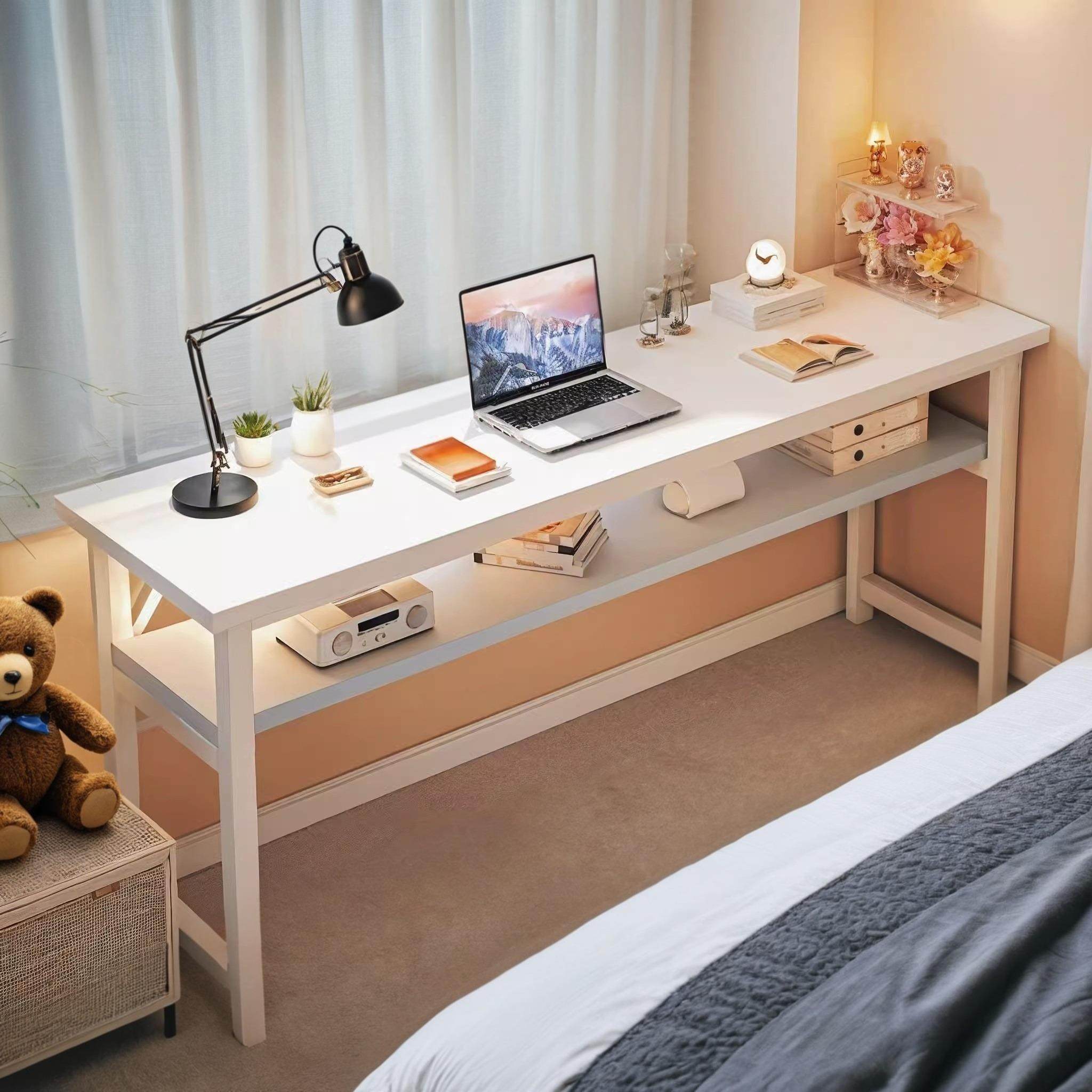 卧室床边桌长条窄桌家用小型电脑桌女生化妆桌学生学习桌双人书桌,住宅家具,床边桌,淘宝优惠券,粉丝福利购,淘宝优惠卷