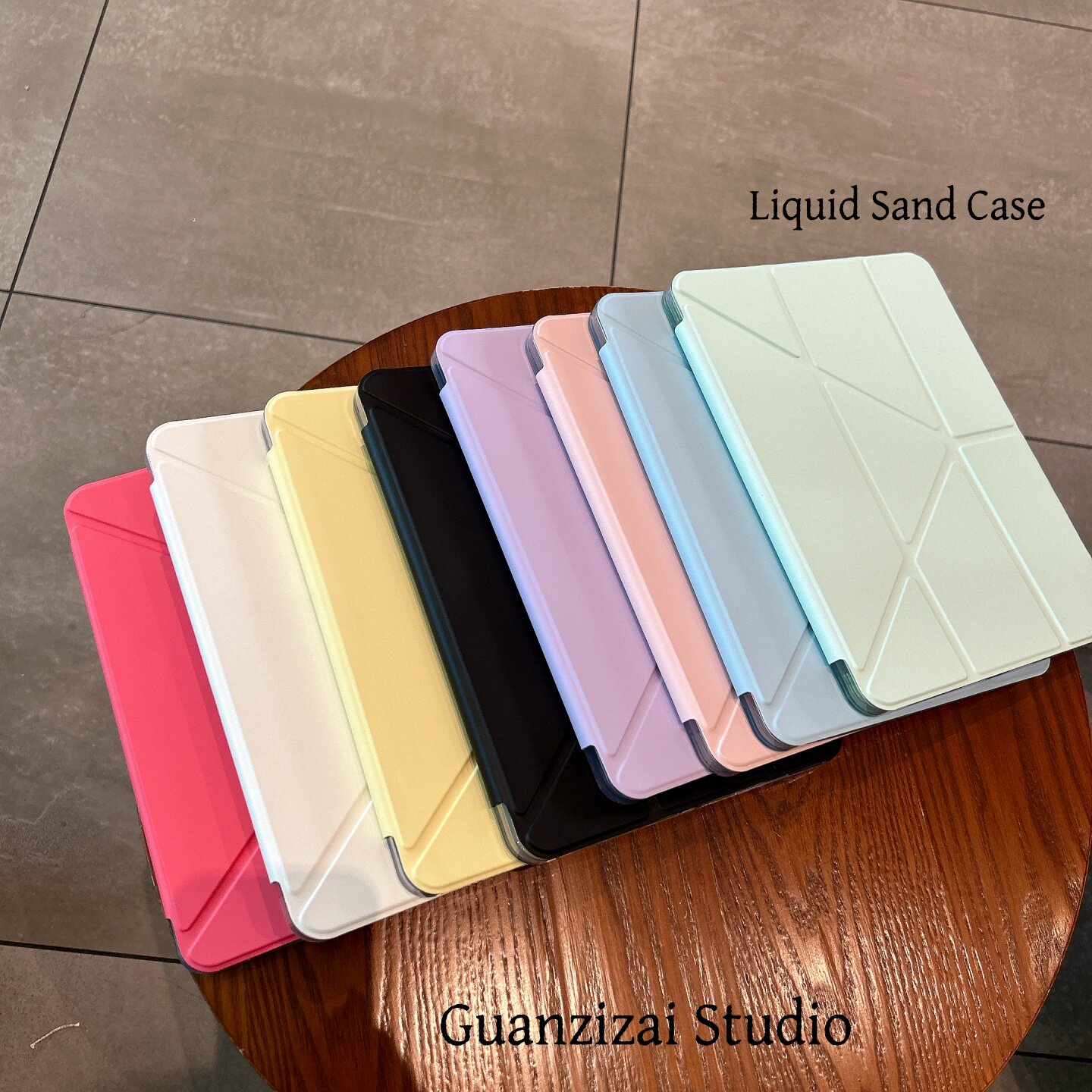 Y型三折流沙适用苹果平板ipad保护壳新款ipad12十11九8代防弯电脑套Air876亚克力带笔槽a16全包防摔Pro11英寸