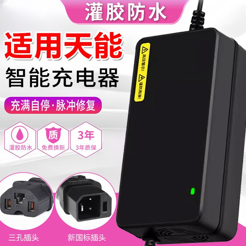 适用天能电池电动车充电器48V12AH60V20AH72伏铅酸石墨烯电瓶通用