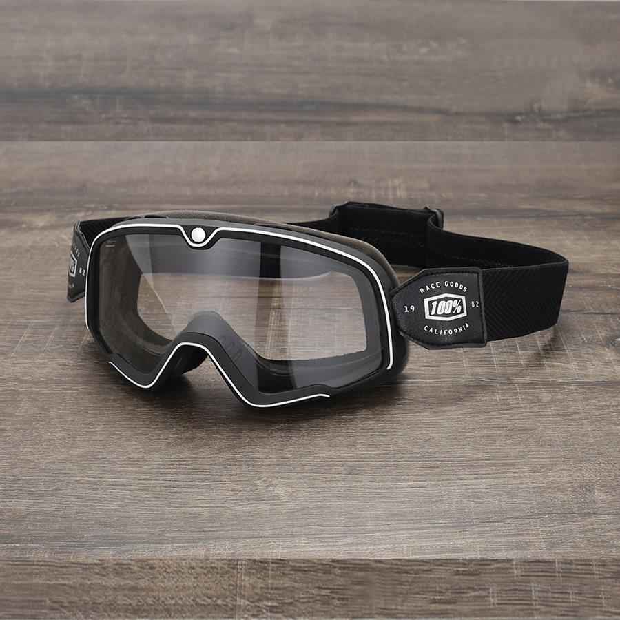 百分百摩托车防风沙护目镜 哈雷覆古骑行3/4头盔半盔户外男女风镜