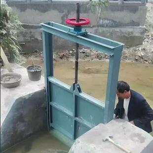 机闸一体式铸铁闸门螺杆启闭机10KN手动手电筒两用水渠沟渠干渠水