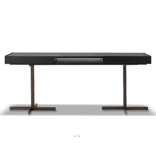 米洛提家俱现代实木小户型书桌办公桌整装金属书房办公桌椅办公桌