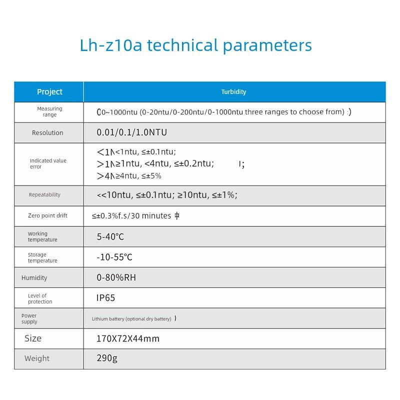 陆恒生物浊度仪便携式散射光浑浊度测试分析色度悬浮物检测仪器