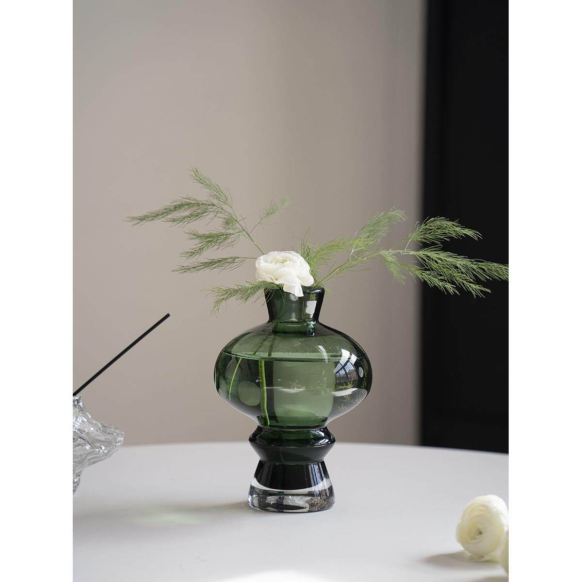 迷你小花瓶高级感插花花器玻璃水养鲜花卧室卫生间桌面香薰瓶复古,家居饰品,花瓶,淘宝优惠券,粉丝福利购,淘宝优惠卷