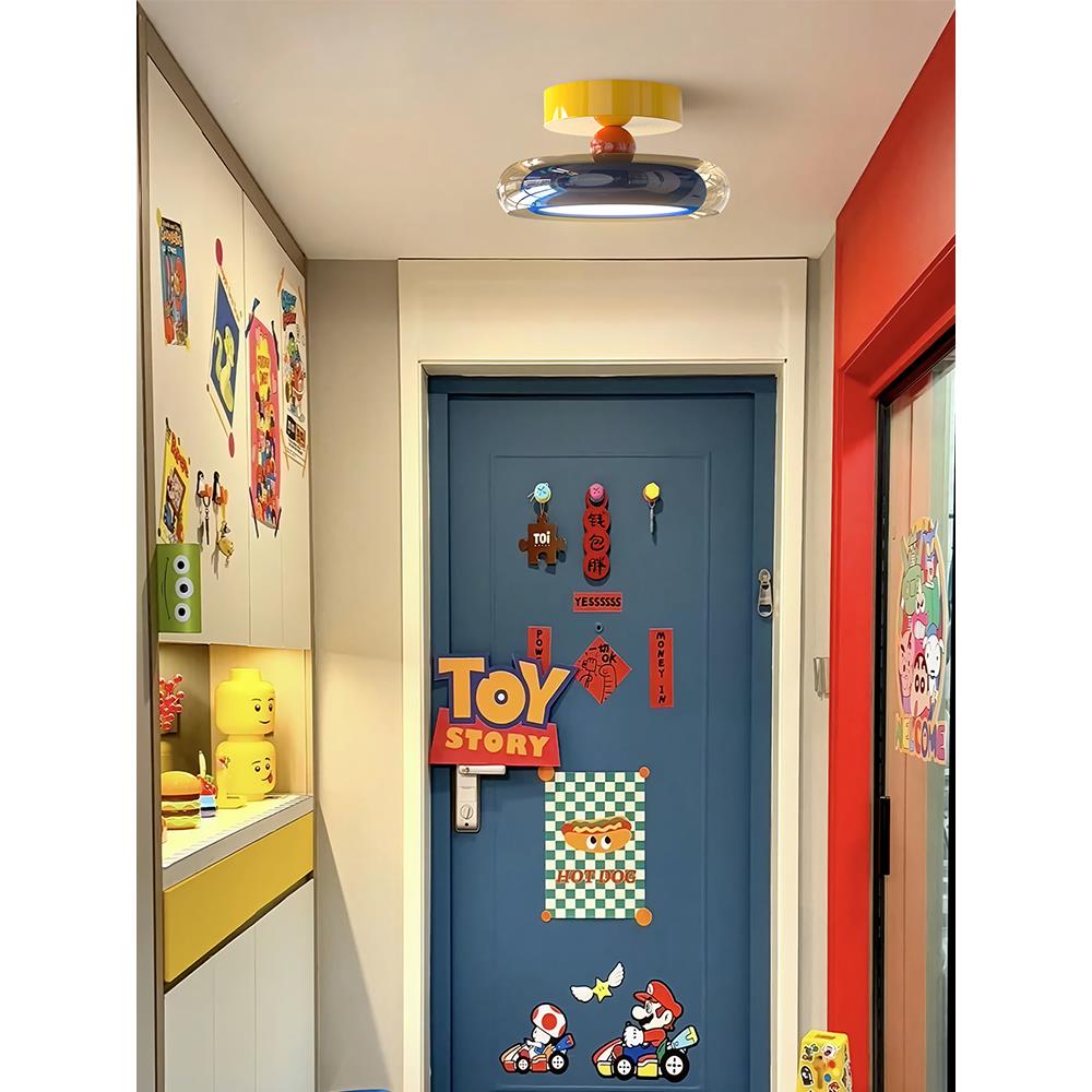 2025新款孟菲斯过道吸顶灯走廊彩虹色泡泡现代简约温馨公主房灯具