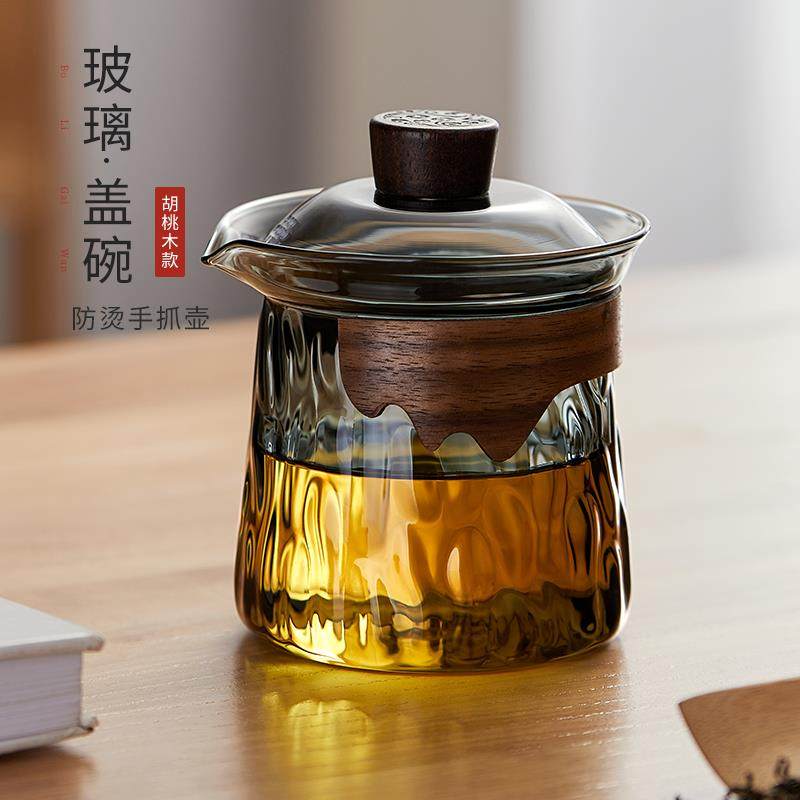 玻璃盖碗茶杯耐高温三才盖碗泡茶碗单个防烫手抓壶高档功夫茶具,餐饮具,盖碗,淘宝优惠券,粉丝福利购,淘宝优惠卷