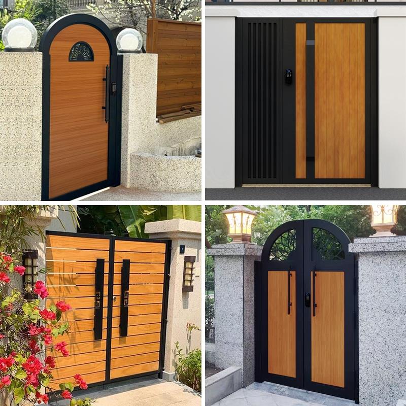 铝合金庭院门双开大门别墅大门铝艺院子门子母门自建房院子门定制