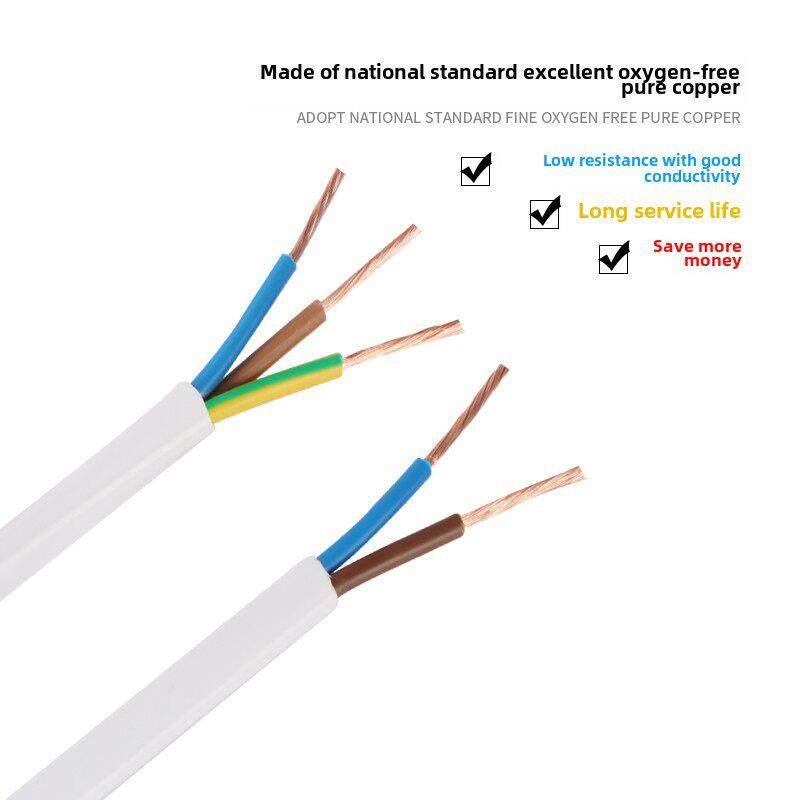 官方珠江电缆国家标准Rvv2 3 4芯0.75/1/1.5/2.5方纯铜电源线护套