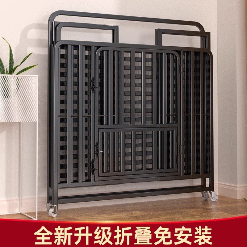 热销狗笼子大型犬中型带厕所家用室内金毛折叠加固方管宠物窝