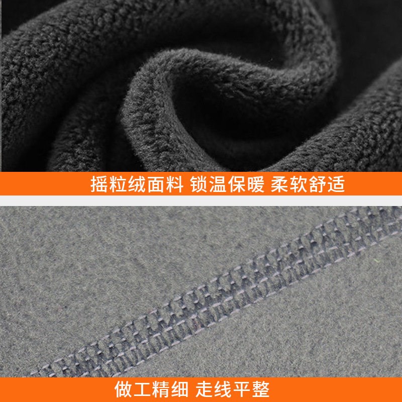 热销秋冬儿童防风面罩围脖一体帽纯色加厚抓绒防寒滑雪头套加绒包