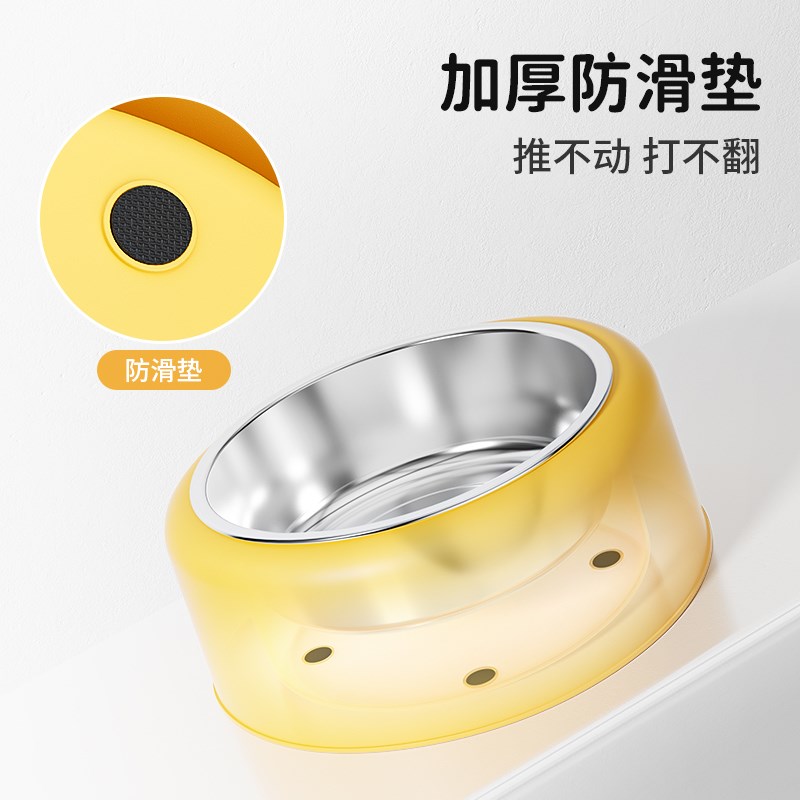 热销304不锈钢狗碗狗盆防打翻小中型犬缅因猫咪宠物粮喂食盆饮喝