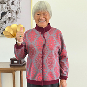 针织衫 2025新款 中老年秋装 外套老年人奶奶60岁洋气国风上衣服