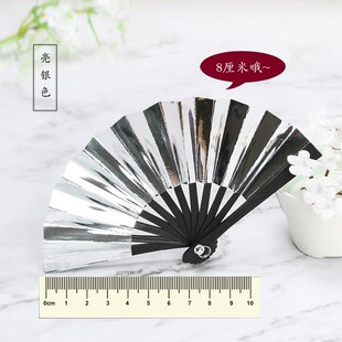 迷你小扇子娃娃头饰扇子x折扇红色婚纱拍摄道具风创意金色